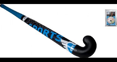 Angel Sports Hockeystick Kunststof 36 Inch met Hockeybal multi color vlam 68 mm.