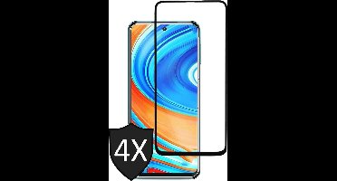Screenprotector geschikt voor Xiaomi Redmi Note 9 Pro - Full Screen Protector Glas - 4 Stuks