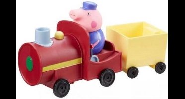 Peppa Pig Trein met wagon - Opa's trein met 2 speelfiguren - 18 cm