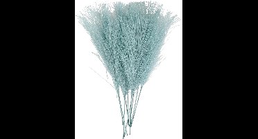 Creotime Kunstveren 15 X 8 Cm Polyester Turquoise 10 Stuks