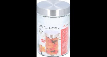 Alpina Voorraadpot 1200 Ml Aluminium/glas Zilver/transparant