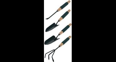 Pro Garden Tuingereedschapsset 27 Cm Staal/hout Groen 4-stuks