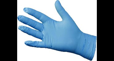 Handschoenen NITRILE Gloves Wegwerp Comfort < powder free > disposables -Latex vrij -100st - maat -L- Blauw