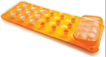 Intex Lounge Luchtbed Zwembad 188x71cm Oranje - Strand Luchtbed