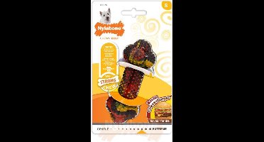 Nylabone Strong kauwbot met bacon cheeseburgersmaak - Voor Sterke Kauwers - Small - Geschikt voor kleine hondjes tot 11 kg - Small
