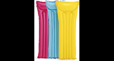 Stevig Vinyl 3 Felle Kleuren Zwembad Luchtmatras Set- Intex - 3 Stuks 183x69 cm -  Blauw | Opblaasbaar Luchtmatras | Drijvend Zwembad Speelgoed | Drijvende | Ligbed