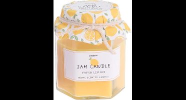 Geurkaars in jamcandle glas! Fresh Lemon