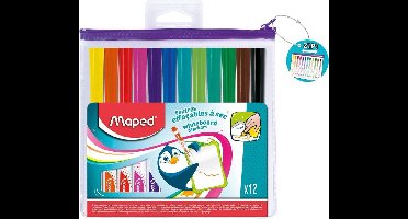 MARKER'PEPS whitebordviltstiften assorti kleuren - in etui x 12