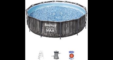 Bestway Steel Pro Max 366 x 100 - Rond zwembad - Houtlook