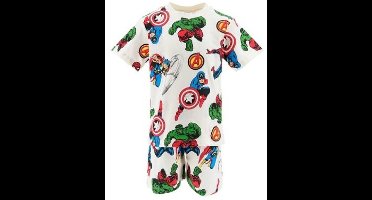 Avengers shortama - Maat 104 - 100% katoen - Offwhite - Hulk - Captain America - Thor - Pyjama