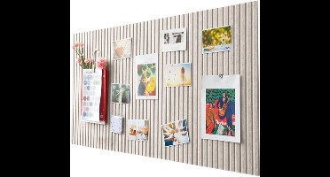 Groot formaat vilten prikbord - Verticaal gestreept zelfklevend mededelingenbord voor kantoor en woning - 60x120 cm modern decoratief achtergrondpaneel van vilt - Fotowand, displaybord en wanddecoratie - Eenvoudig aan te brengen