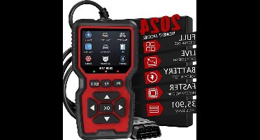 OBD Scanner - OBD2 - Auto uitlezen - Storing Verwijderen - Auto scanner - Diagnose apparatuur voor auto's - Motorstoring - NL Taal - Zwart