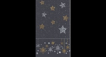 Duni - Tafellaken - Snowstars Black - 138 x 220 cm
