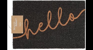 Boltze - Deurmat - Schoonloopmat - Hello - Kokos - 60x40cm
