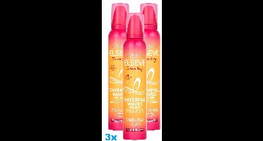 L’Oréal Elseve Dream Long Waterfall Waves Mousse – 3 x 200 ml – Voor Lang Golvend Haar – 24H Hold