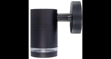 Integral wandlamp zwart IP65 voor 1x GU10 LED lamp (niet inbegrepen) Buitenlamp | GU10 | Max 1x 5W exclusief