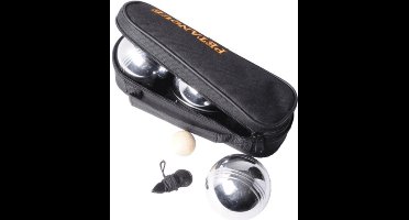 Jeu de Boules 3 Ballen in tas+rits zwart nylon