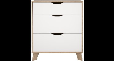 Ladekast Ikast Wit Jackson Hickory 3-lades - Giga Living