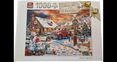 Kerstman Sneeuwpop 1000 Stuk Puzzel - Feestelijke Vakantiepret