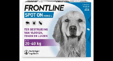 Frontline Frontline Spot-On Hond L - Apotheek - 2.68 ml 3 pip 20-40 Kg L