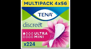 TENA Discreet Ultra Mini - inlegkruisjes voor urineverlies - 224 stuks