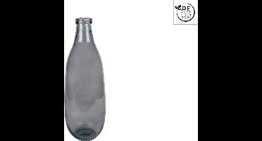 OttoSimon vaas glas grijs 15x15x40cm decoratie modern.