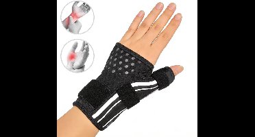 Ergonomische duimbrace voor artritispijn en ondersteuning, voor rechter- of linkerhand, duimspalk voor triggerduim, verstelbare polsbrace met duimondersteuning voor tendinitis en tenosynovitis, Wit