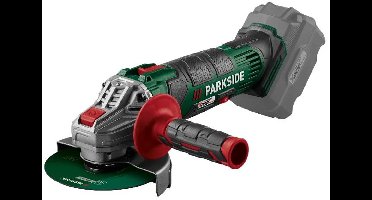 PARKSIDE® Accu-haakse slijper 20V - Toerental: 2500/10 000 tpm - Houder: M14 SPINDLE LOCK - Slijpschijf: Ø 125 mm - Inclusief accu en oplader, 1 doorslijpschijf metaal 125 mm, 1 tweegats montagesleutel