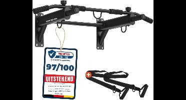 Zylo® Optrekstang Deur - Pull Up Bar - Pull Up Bar Deur - Zwart - 100cm x 100cm x 26cm