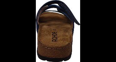 Rohde - Dames slipper met voetbed - Blauw combi - Artikel 5419.69 - Maat 42