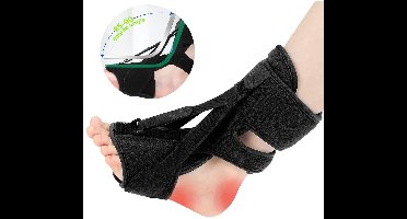Nachtspalk voor plantaire fasciitis - Verbeterde 3 verstelbare banden voor verlichting van plantaire fasciitis, verlichting van plantaire fasciitis bij dames en heren, ondersteuning bij voetdrop en achillespeesontsteking, dag en nacht.