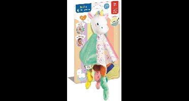 Clementoni - Baby Comforter Eenhoorn - Zachte Knuffeldoek - Sensorisch - Kraamcadeau - Vanaf 0 maanden