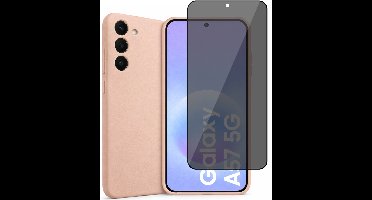Hoesje geschikt voor Samsung Galaxy A57 – MatteShield Back Cover – Roze – Privacy Screenprotector Full Cover