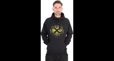 Matrix Large Fade Logo Hoody Black-Lime – Comfortabele Hoody met Groot Matrix Logo - Maat : Medium