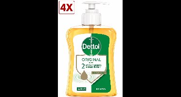 Dettol - Handzeep - Original - Klassieke Hygiëne - 250 ml - Voordeelverpakking - 4 stuks