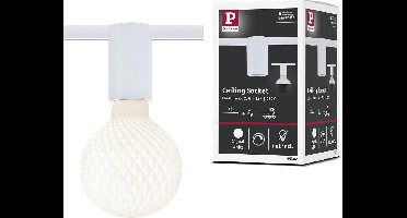 Paulmann 95702 URail railspot, E27 fitting, max. 20W, dimbaar, 230V, wit signaal