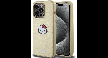 Hello Kitty - iPhone 14 Pro Max Etui - MagSafe - Skórzane - Goud