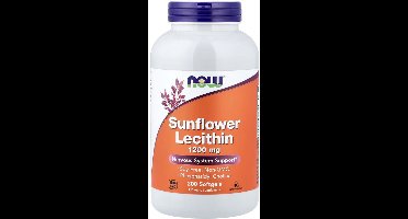 NOW Foods Sunflower Lecithin 1200 mg 200 Softgels – Fosfatidylcholine – Sojavrij – Non GMO