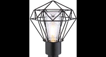 Buitenlamp vloerlamp terraslamp tuinlamp, roestvrij staal zwart metaal, spatwaterdicht, L 22,5 cm