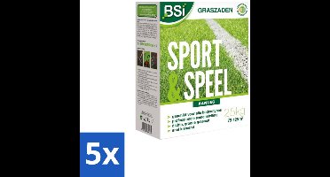 BSI – Graszaad – Sport & Speel – Sterk & Slijtvast Gazon – 2,5 kg - Bulkverpakking - 5 stuks