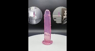 Oneay 4.5cm*21cm Realistische dildo met zuignap, zachte anale dildo, anaalplug, anaalplug met penissimulatie, anaaldilatator voor prostaatmassage, unisex seksspeeltje