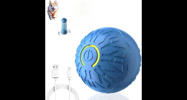Automatische Stuiterbal Voor Huisdieren | Interactief Speelgoed Voor Kleine Honden En Katten, Sensorgestuurd, Automatisch Schommelend/rollend/stuiterend, Slijtvast ABS-materiaal, Oplaadbaar Via USB (Blauw)