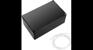 Aansluitdoos Buiten - Projectbox Elektronica - Buiten Elektronica - Robuust ABS Kunststof - 200x120x75 mm - Zwart