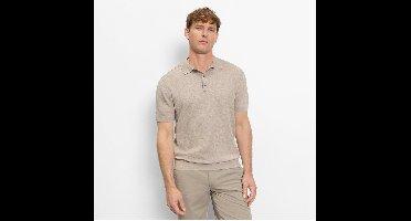 OLYMP gebreide polo beige