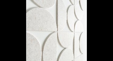 12 Pakken Zelfklevende Wanddecoratie En Akoestische Panelen - Decoratief Prikbord Voor In Huis - Moderne En Minimalistische Halve Cirkelvormige Vilten Bordtegels - Kameel