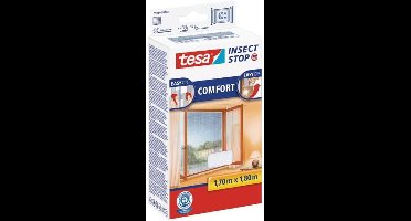 Tesa Insect-Stop Comfort vliegenhor ramen 170 x 180 cm antraciet - Effectieve Insectenwering - Met gratis cheatsheet