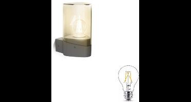 Philips Nayl Wandlamp voor Buiten Up (Antraciet) - Buitenlamp - E27 - Warmwit Licht - SceneSwitch - Eenvoudig Dimbaar met Je Klassieke Schakelaar