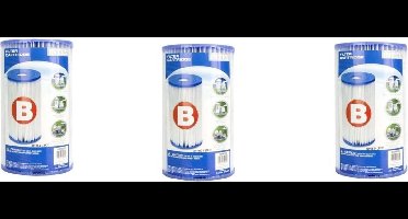 3x INTEX - Type B - Voor grote filterpompen!  (let op : zijn voor de oude filterpompen van intex!) - Orginele INTEX B Filters!