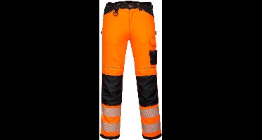 Portwest PW3 Hi-Vis Lichtgewicht Stretch Broek PW303 - Oranje/Zwart - 36