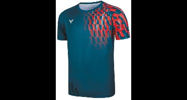 VICTOR T-50001 badminton heren T-shirt - blauw groen - maat M